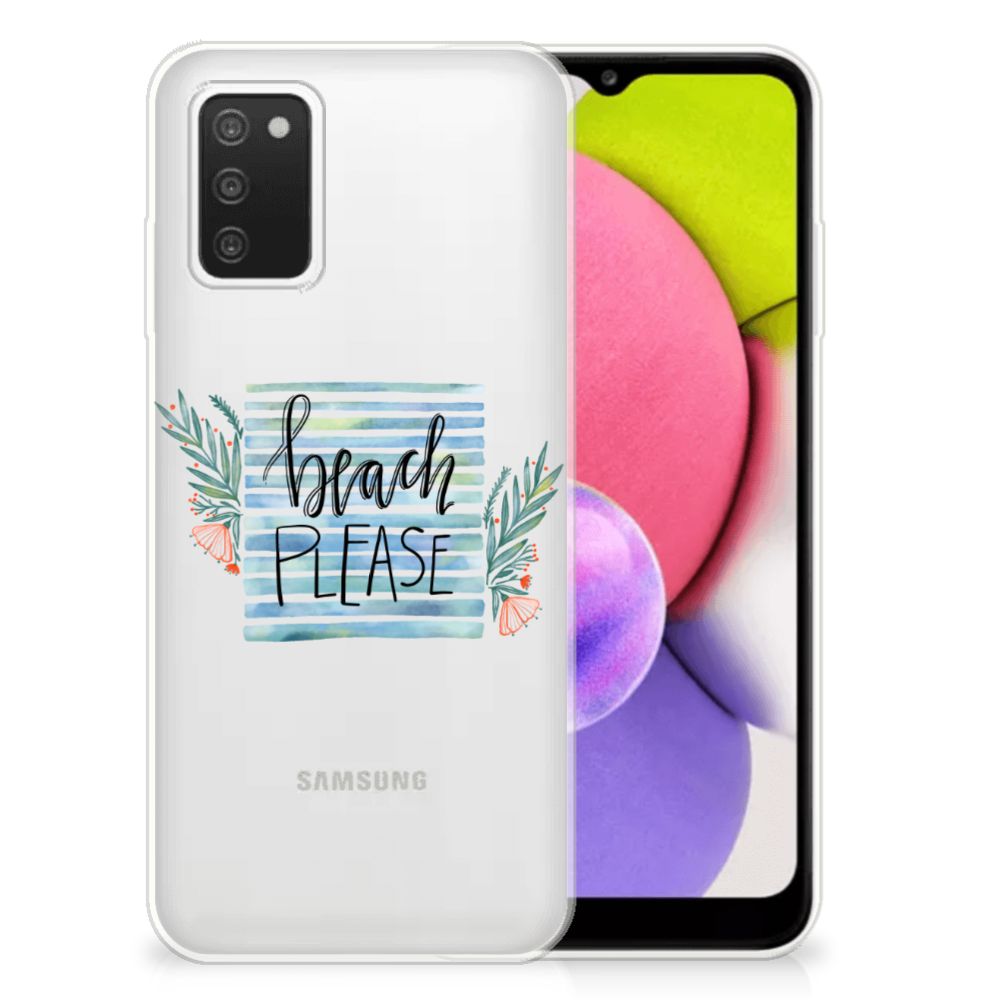 Samsung Galaxy A03S Telefoonhoesje met Naam Boho Beach B2C Telecom