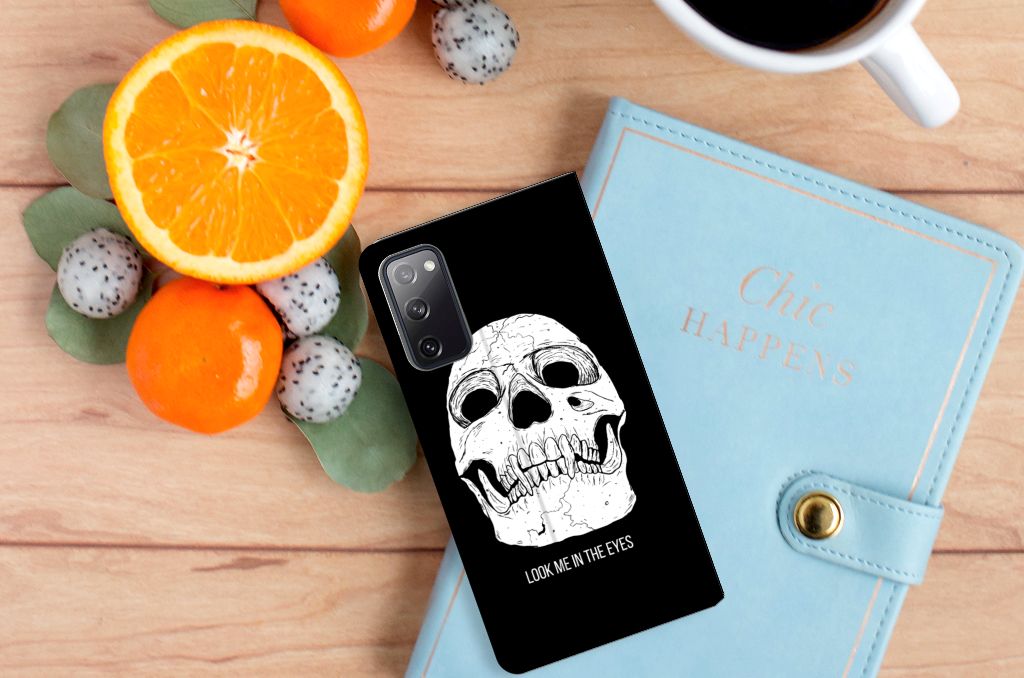Mobiel BookCase Samsung Galaxy S20 FE Skull Eyes - B2C Telecom