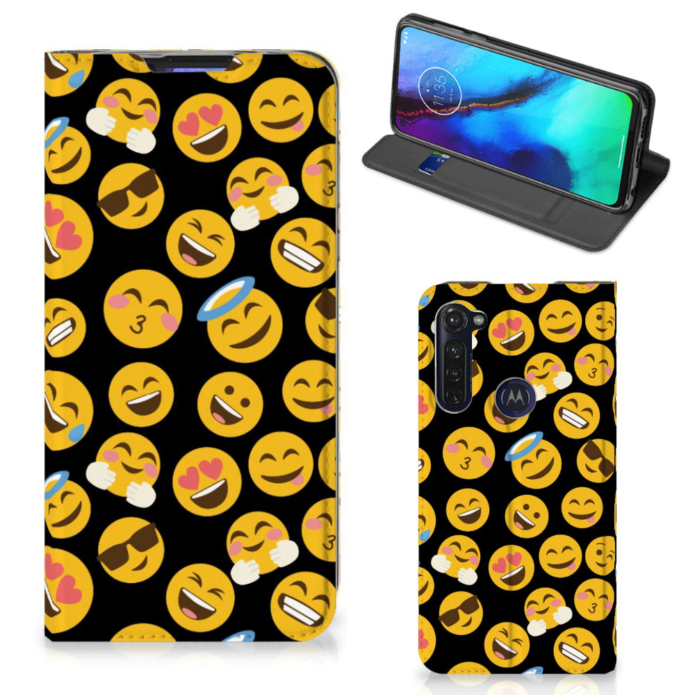 Motorola Moto G Pro Hoesje met Magneet Emoji