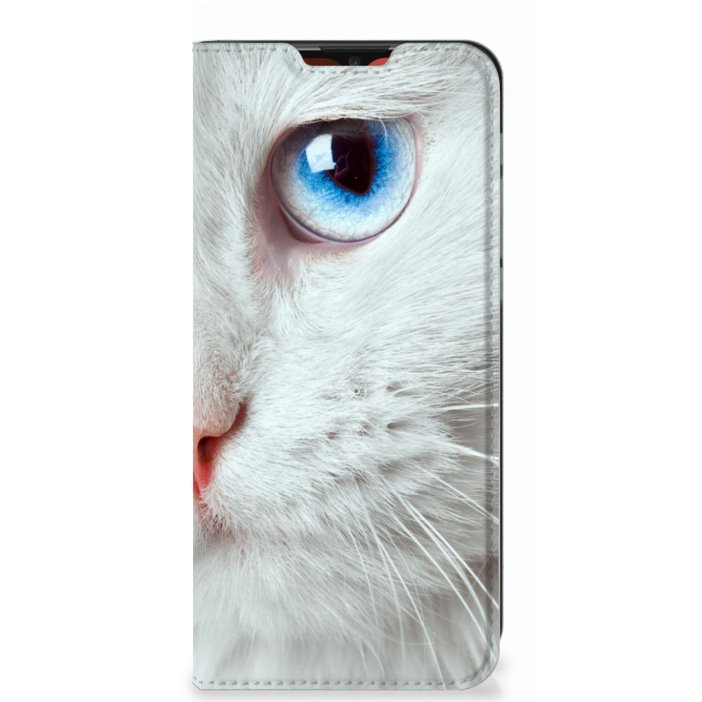 Motorola Moto E7 Power | E7i Power Hoesje maken Witte Kat - B2C Telecom