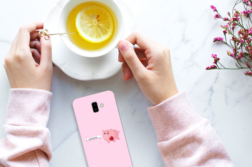 Samsung Galaxy J6 Plus (2018) Telefoonhoesje met Naam Pig Mud
