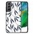 Samsung Galaxy S21FE Bloemen Hoesje Leaves Blue