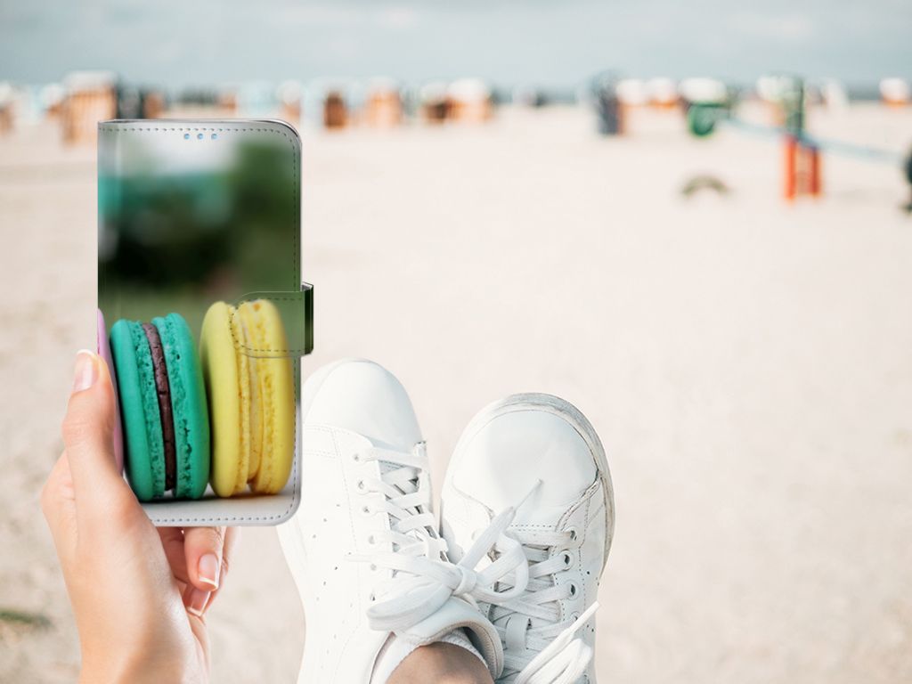 Huawei P40 Lite Book Cover Macarons