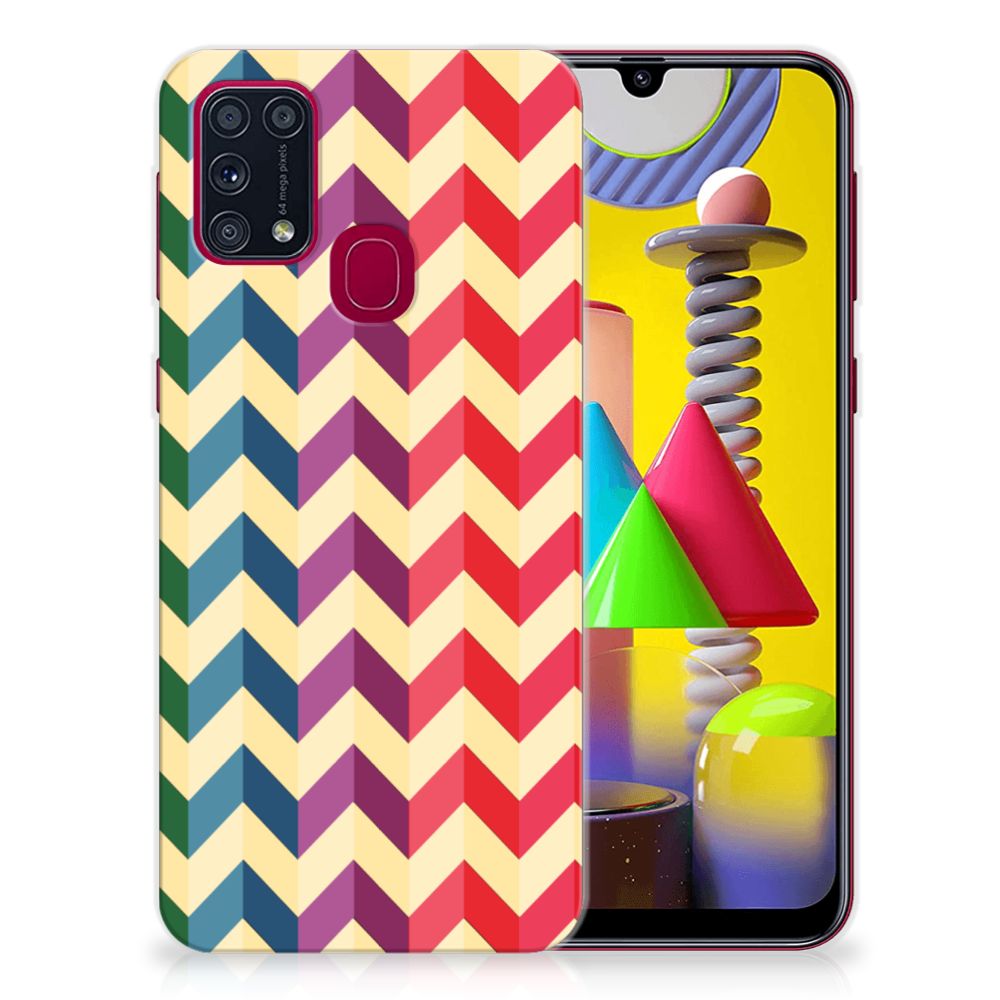 Samsung Galaxy M31 TPU bumper Zigzag Multi Color B2C Telecom