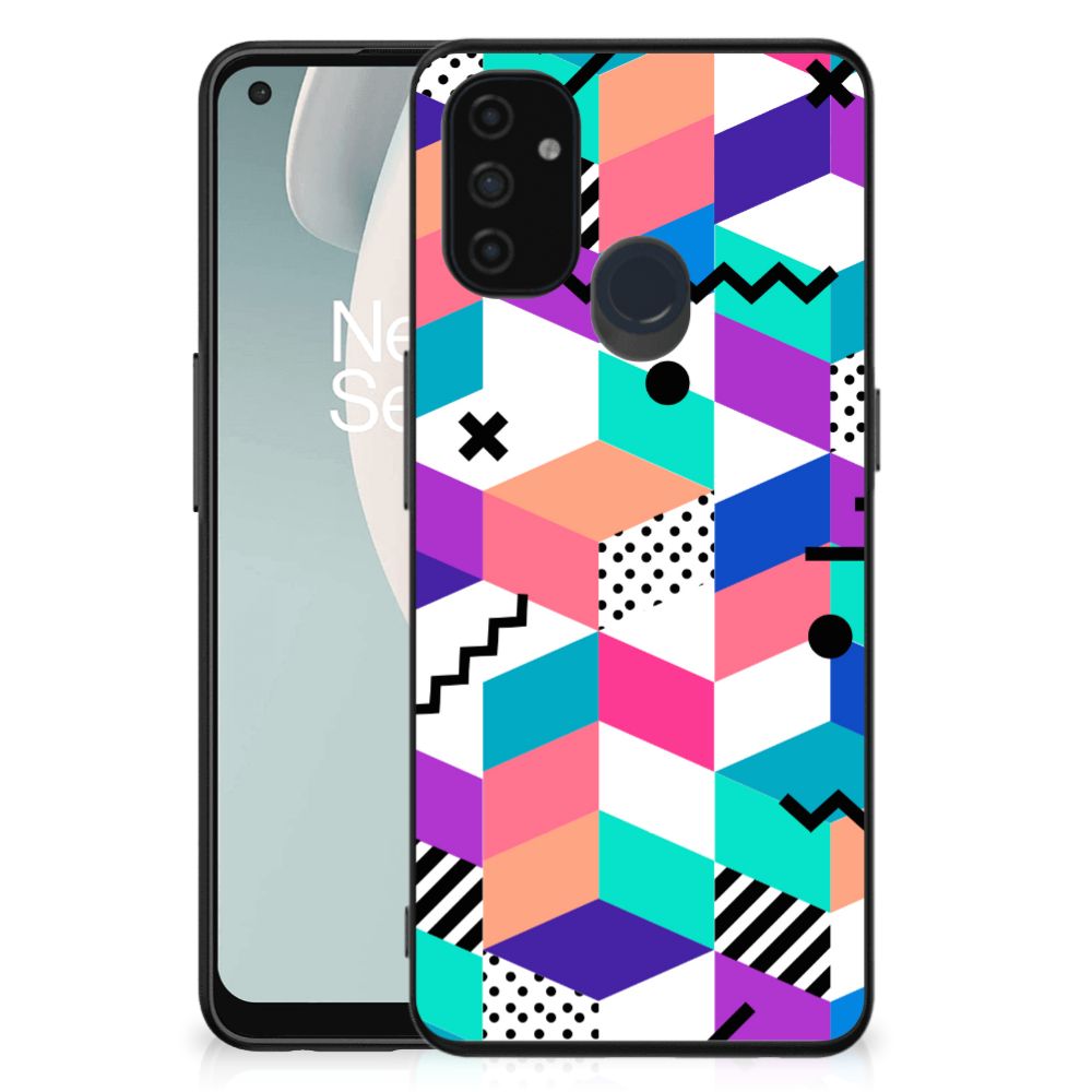OnePlus Nord N100 Backcover Blokken Kleurrijk