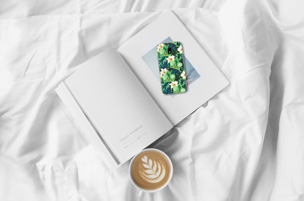 Samsung Galaxy J3 2017 TPU Case Orchidee Groen