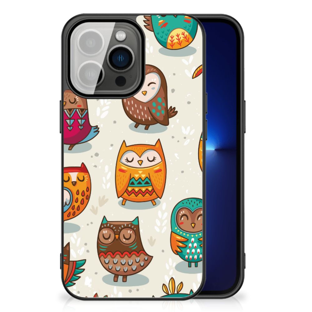 iPhone 13 Pro Dierenprint Telefoonhoesje Vrolijke Uilen B2C Telecom
