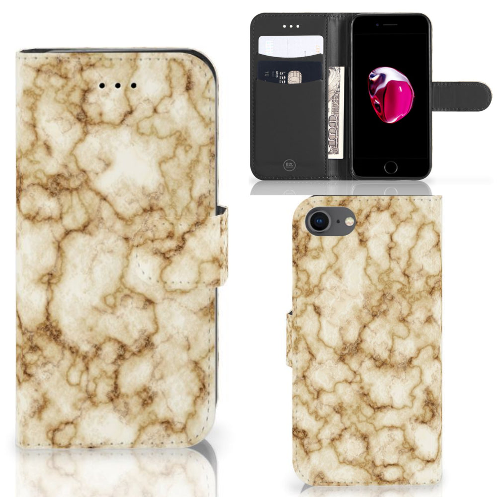 iPhone 7 | 8 | SE (2020) | SE (2022) Bookcase Marmer Goud