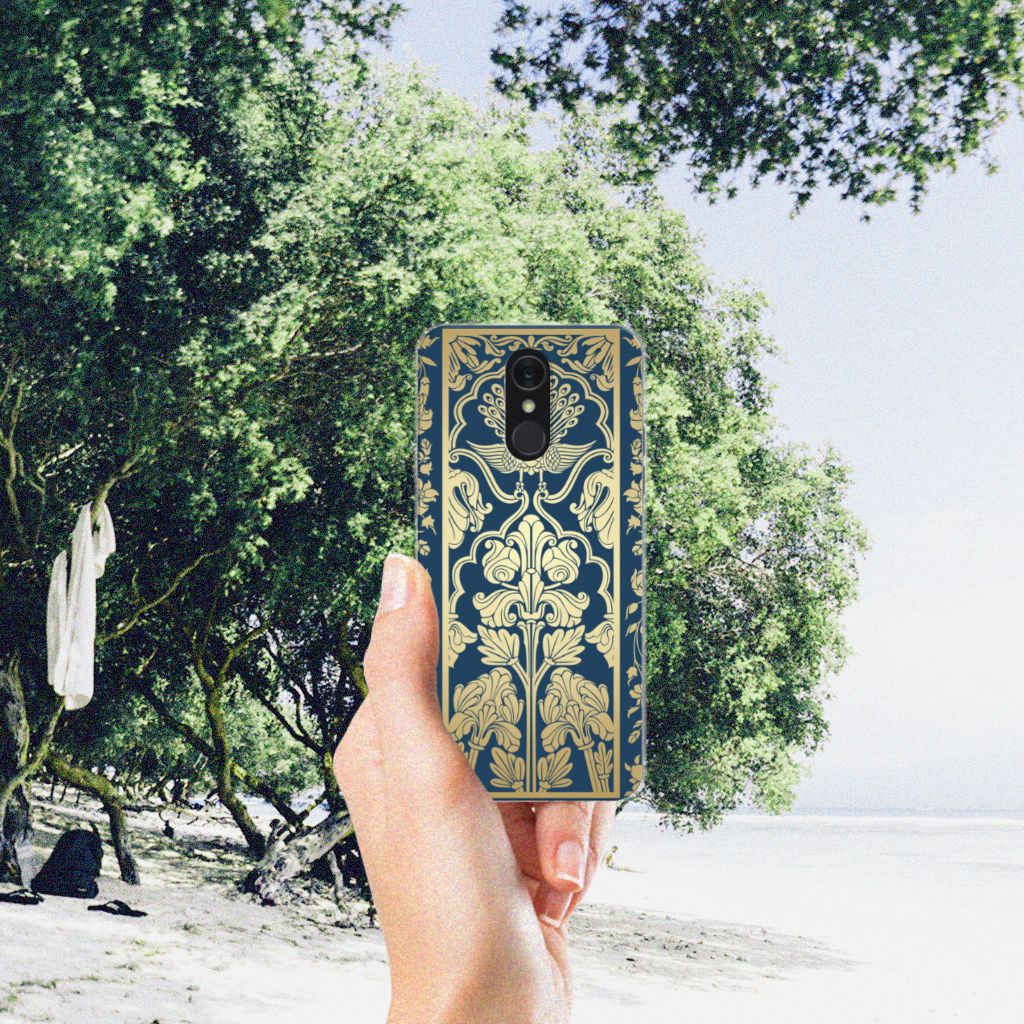 LG Q7 TPU Case Beige Flowers