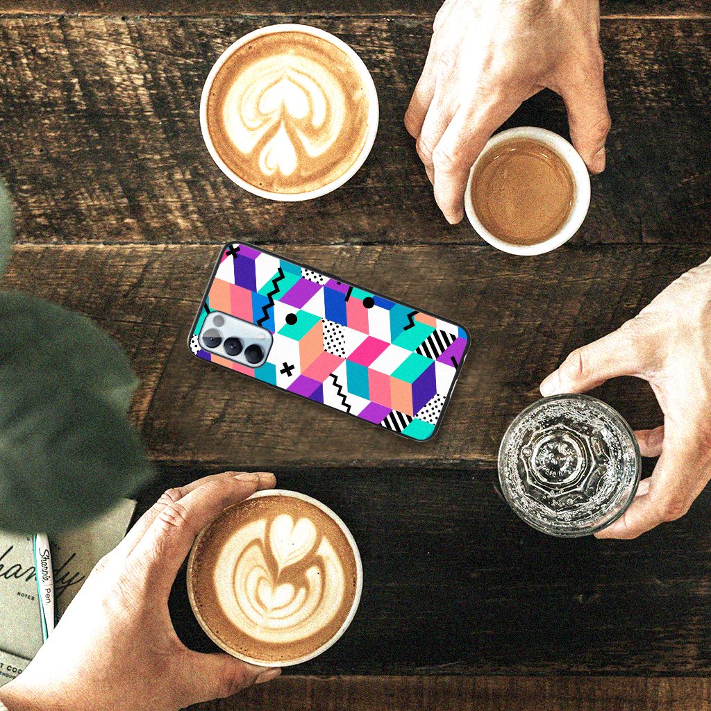 OPPO Reno5 5G | Find X3 Lite Backcover Blokken Kleurrijk B2C Telecom