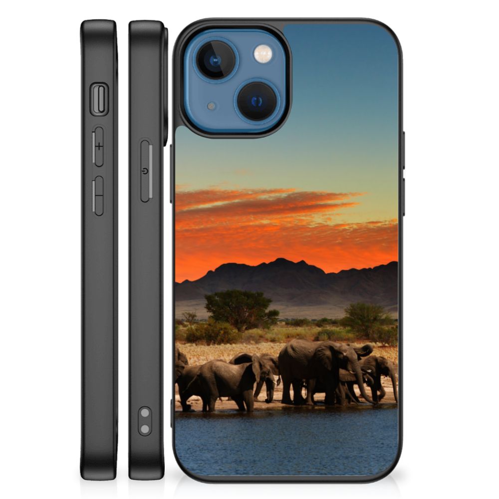 Apple iPhone 13 mini Dierenprint Telefoonhoesje Olifanten B2C Telecom