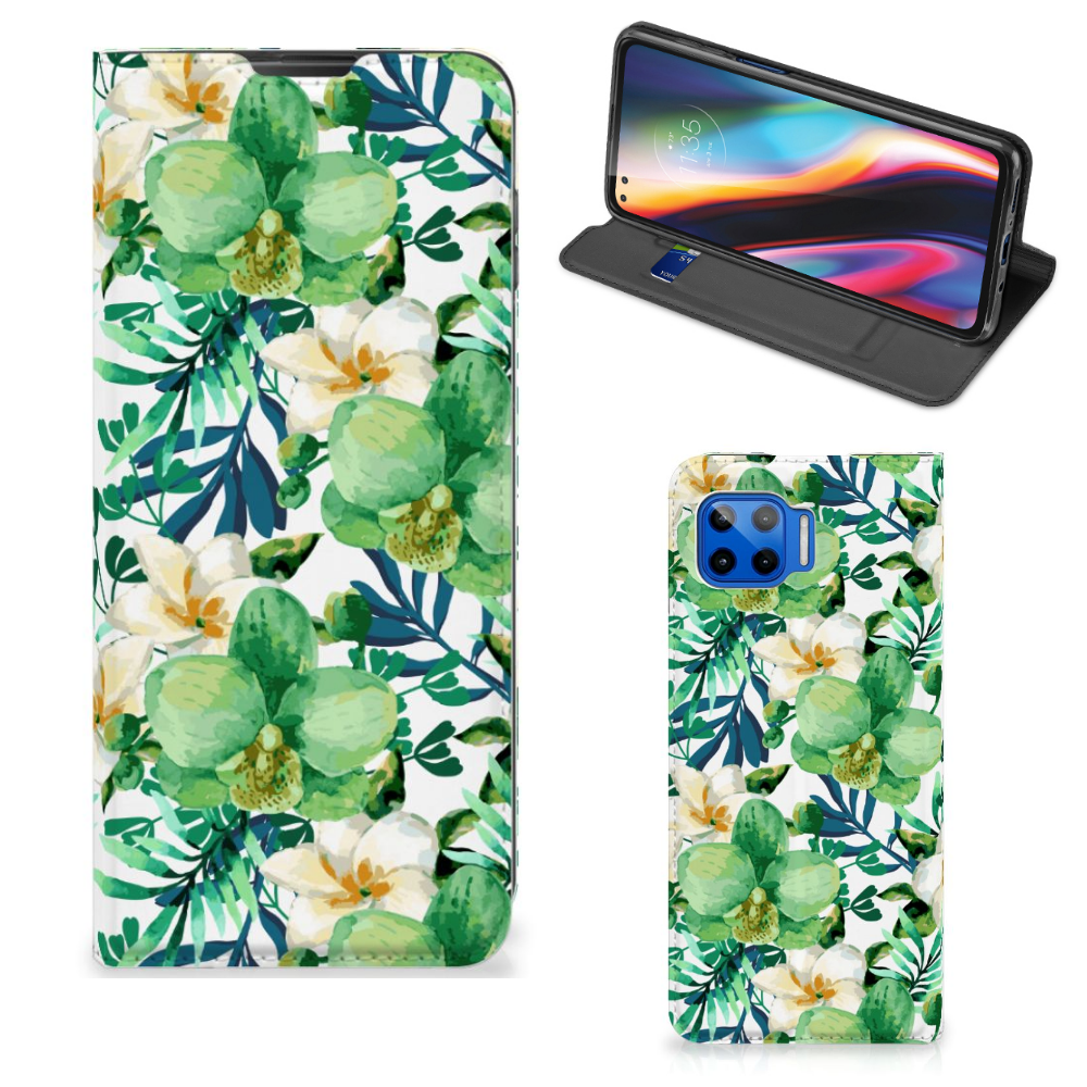 Motorola Moto G 5G Plus Smart Cover Orchidee Groen - B2C Telecom