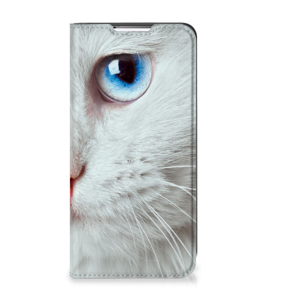 Samsung Galaxy S22 Plus Hoesje maken Witte Kat - B2C Telecom