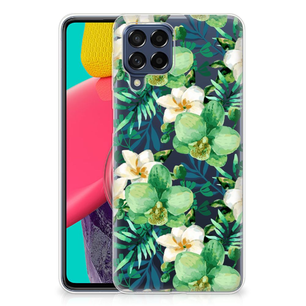 Samsung Galaxy M53 TPU Case Orchidee Groen B2C Telecom