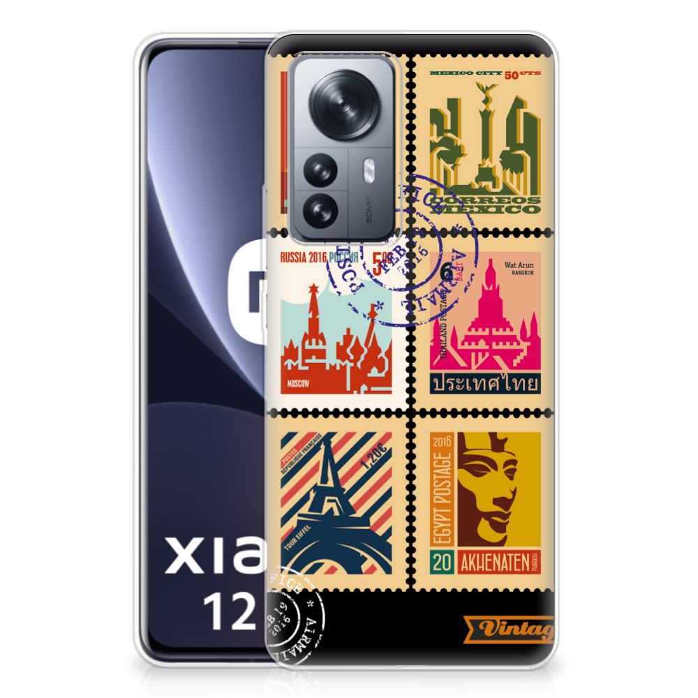 Xiaomi 12 Pro Siliconen Back Cover Postzegels B2C Telecom