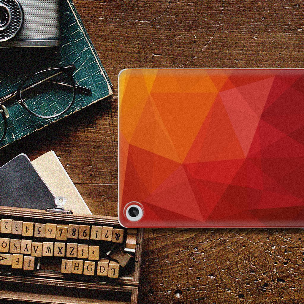 Back Cover voor Lenovo Tab M10 Plus (3e generatie) Polygon Red - B2C Telecom