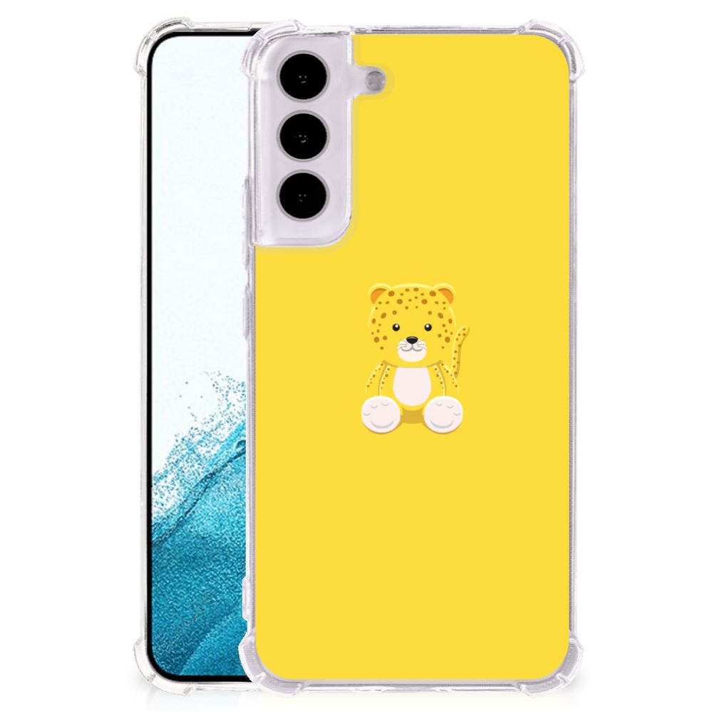 Samsung Galaxy S22 Stevig Bumper Hoesje Baby Leopard