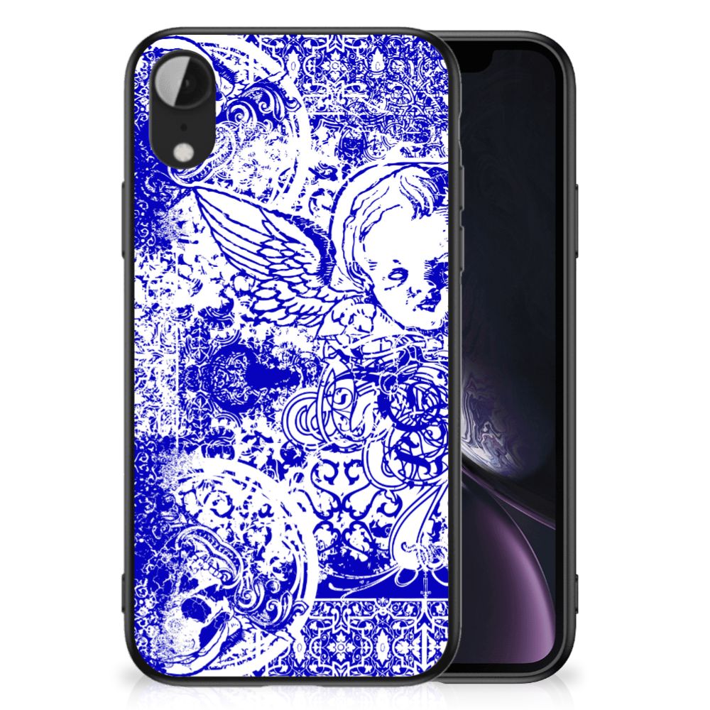 Telefoonhoesje Apple iPhone XR Angel Skull Blauw