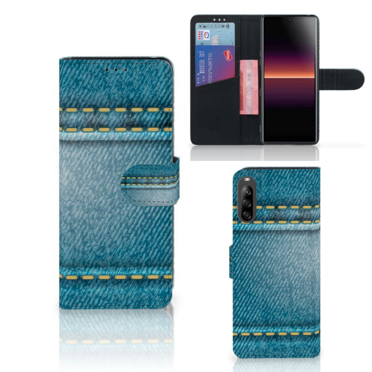 Sony Xperia L4 Wallet Case met Pasjes Jeans