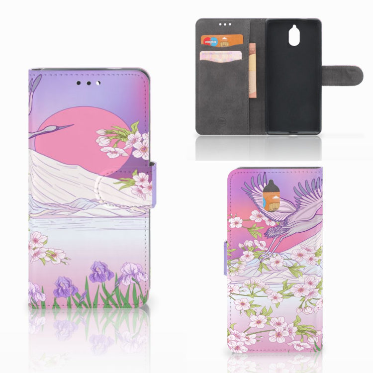 Nokia 3.1 (2018) Telefoonhoesje met Pasjes Bird Flying