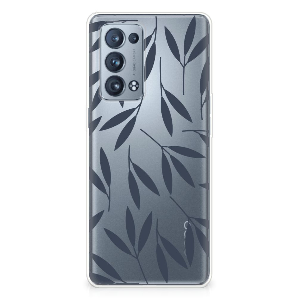 OPPO Reno 6 Pro Plus 5G TPU Case Leaves Blue