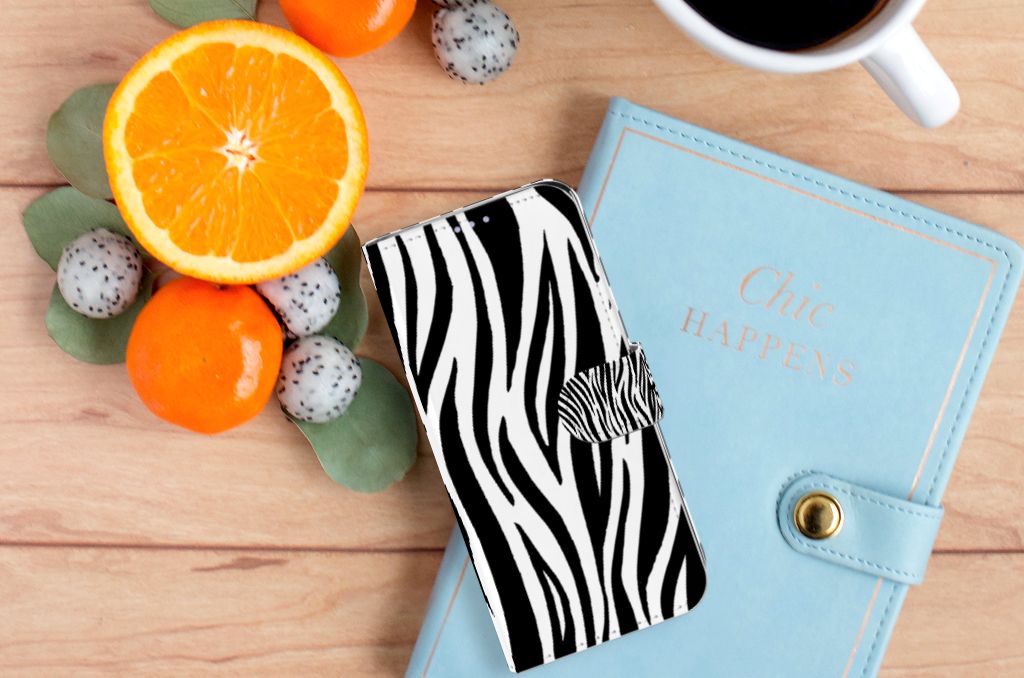 Samsung Galaxy A51 Telefoonhoesje met Pasjes Zebra
