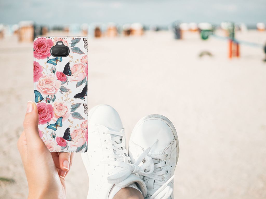 Sony Xperia 10 Smart Cover Butterfly Roses