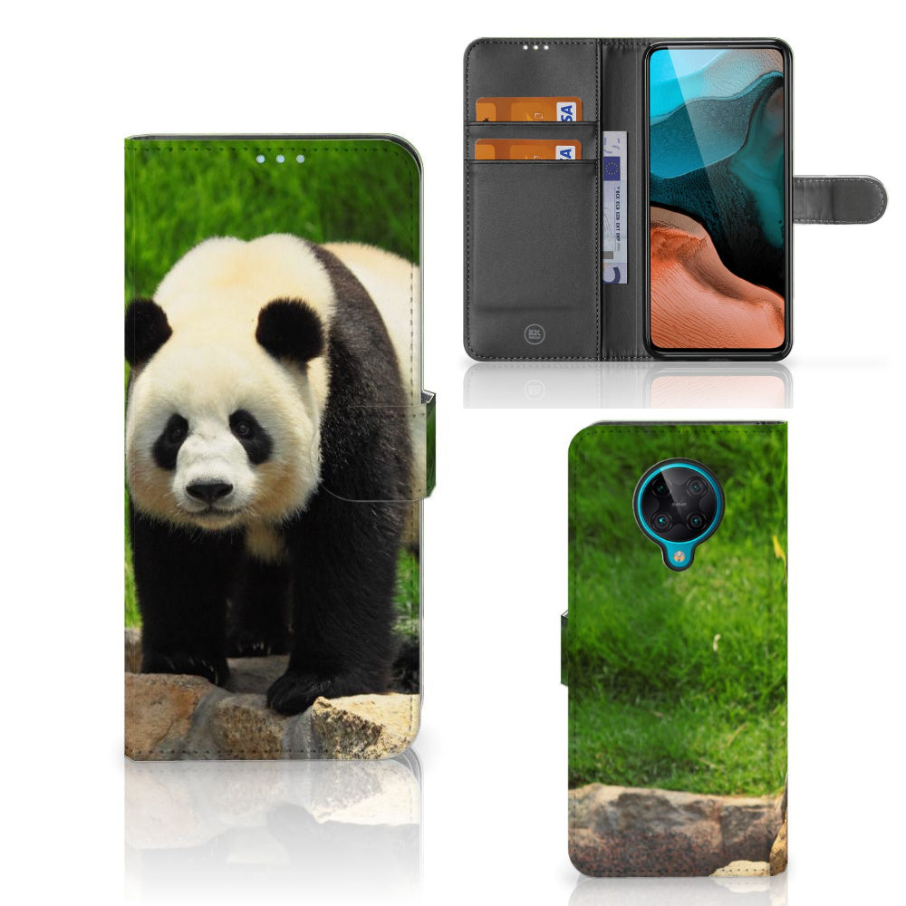 Xiaomi Poco F2 Pro Telefoonhoesje met Pasjes Panda