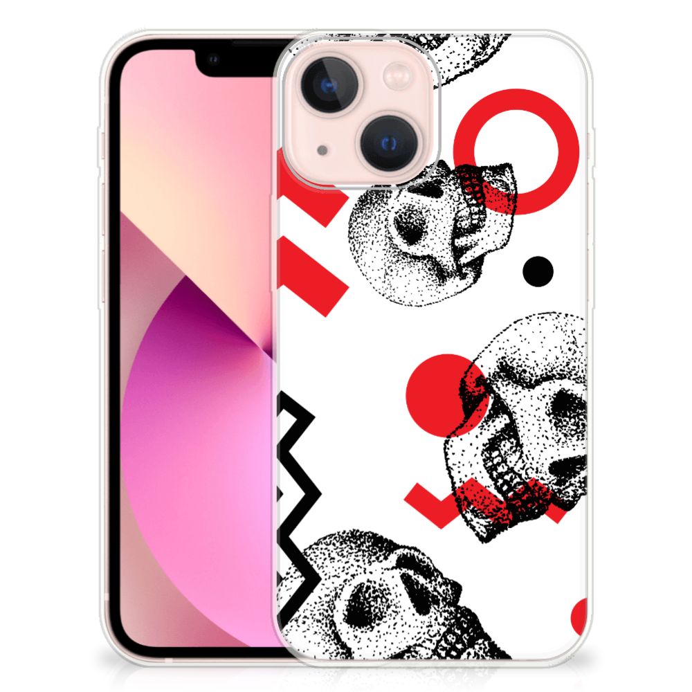 Silicone Back Case iPhone 13 mini Skull Red B2C Telecom