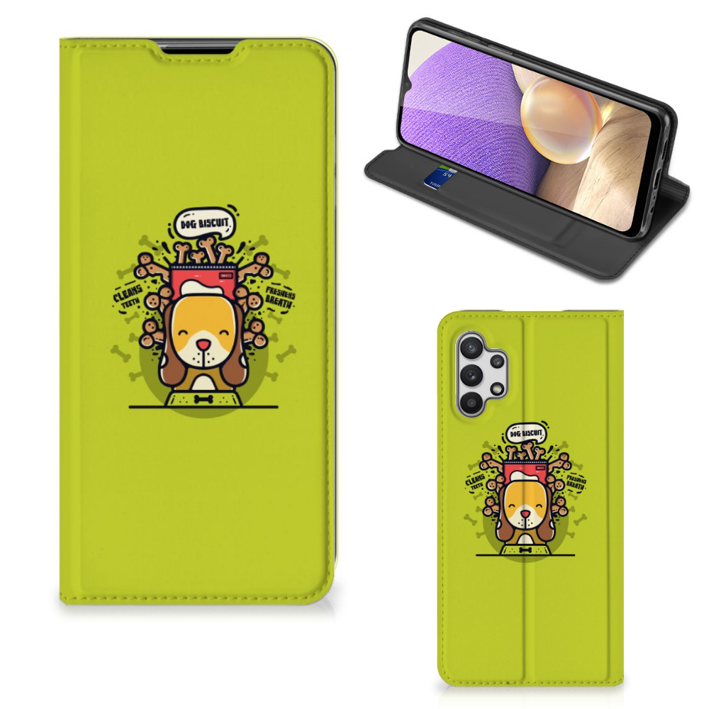 Samsung Galaxy A32 5G Magnet Case Doggy Biscuit - B2C Telecom