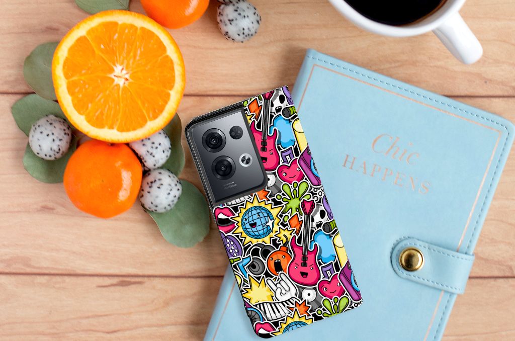 OPPO Reno8 Pro Hippe Standcase Punk Rock - B2C Telecom
