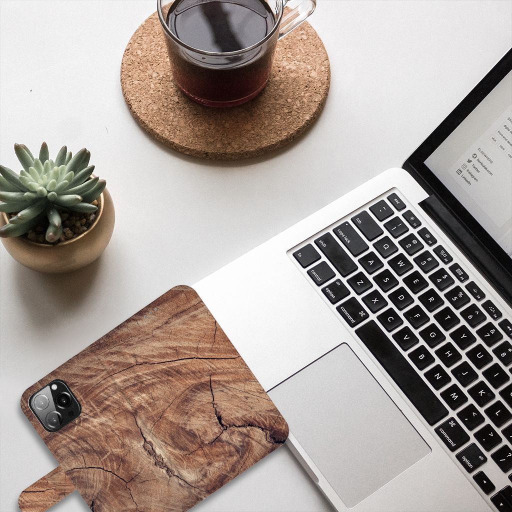 iPhone 13 Pro Max Book Style Case Tree Trunk