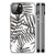 Apple iPhone 13 | iPhone 14 Bloemen Hoesje Leaves Grey