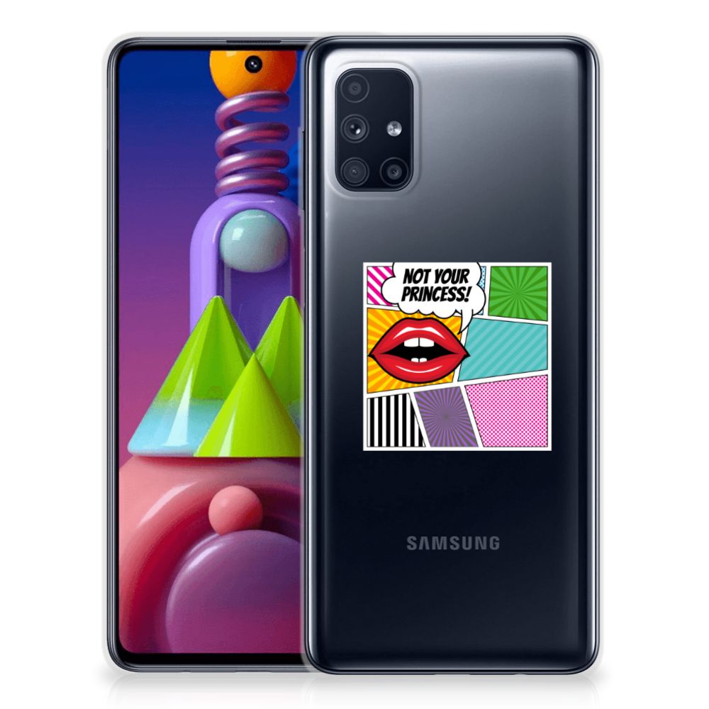 Samsung Galaxy M51 Silicone Back Cover Popart Princess
