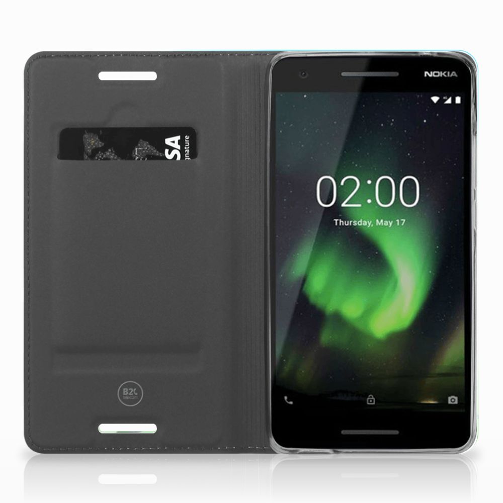 Nokia 2.1 2018 Smart Cover Orchidee Blauw - Cadeau voor je Moeder
