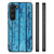 Samsung Galaxy S23 Houten Print Telefoonhoesje Wood Blue B2C Telecom