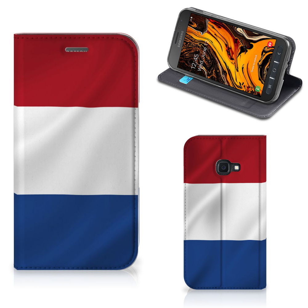 Samsung Galaxy Xcover 4s Standcase Nederlandse Vlag - B2C Telecom