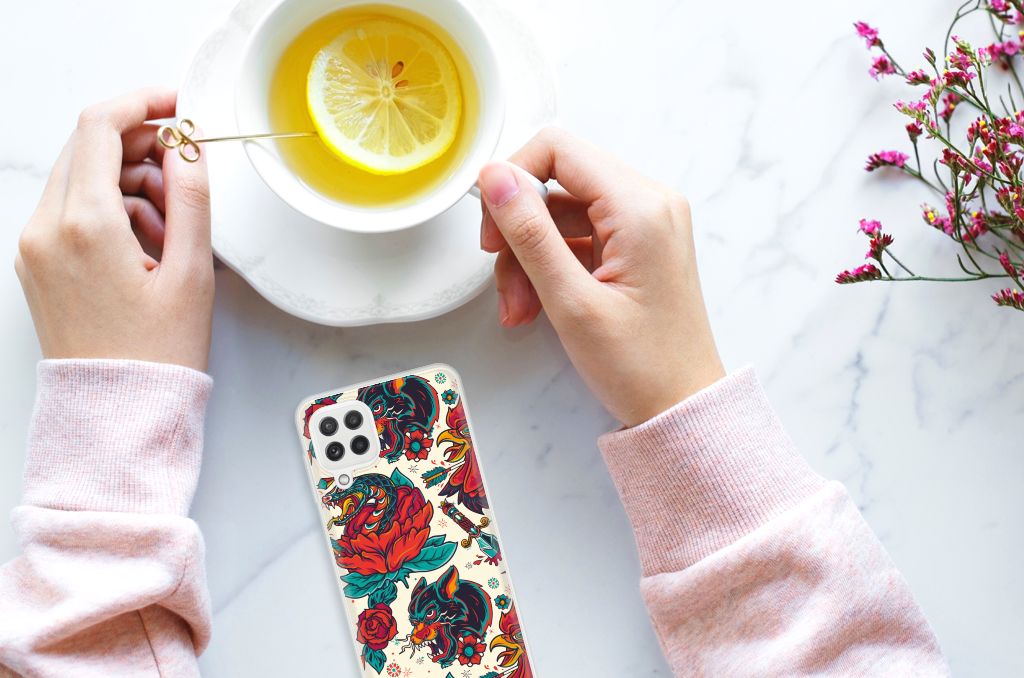 Siliconen Hoesje met foto voor Samsung Galaxy A22 4G | M22 Old Skool B2C Telecom