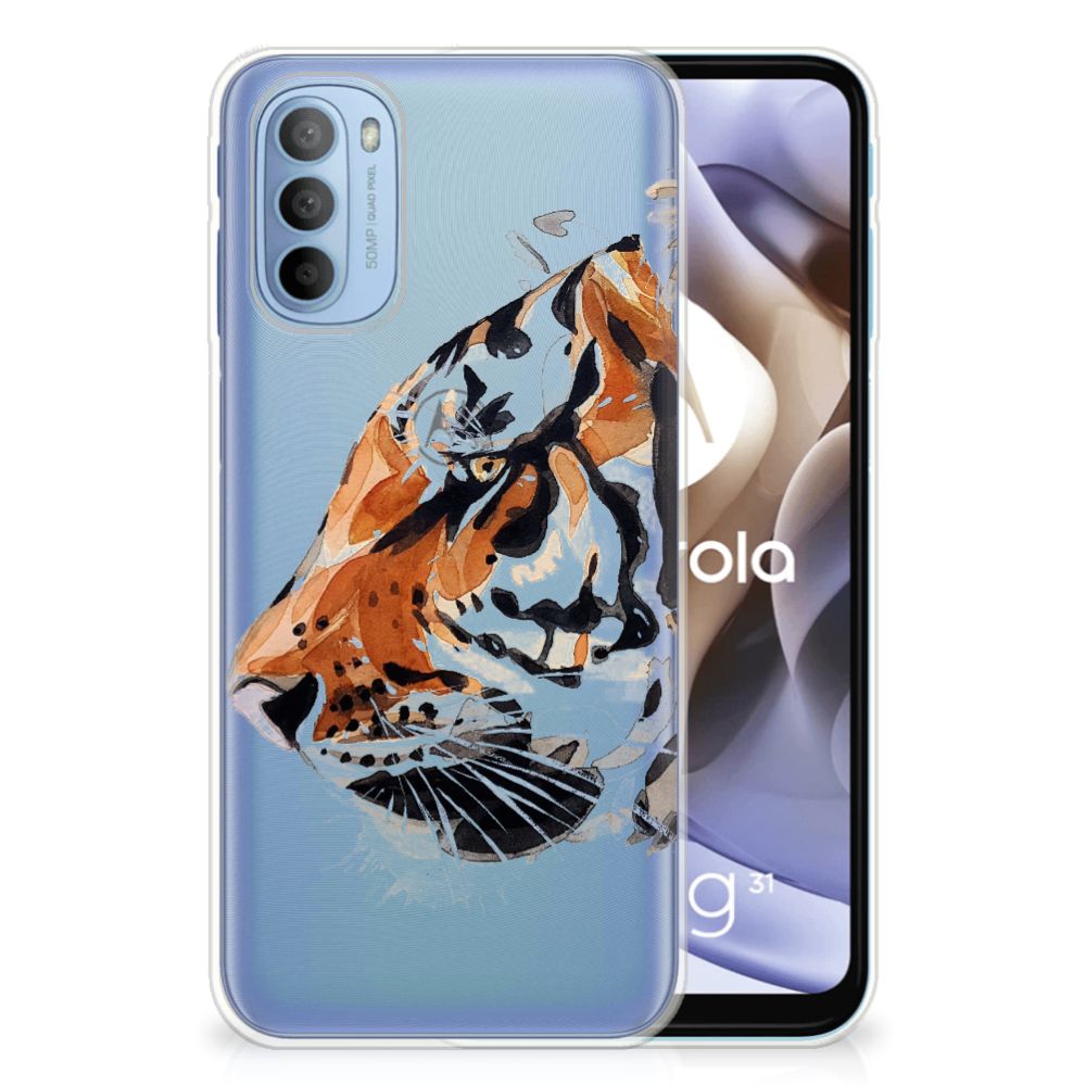 Hoesje maken Motorola Moto G31 | G41 Watercolor Tiger B2C Telecom