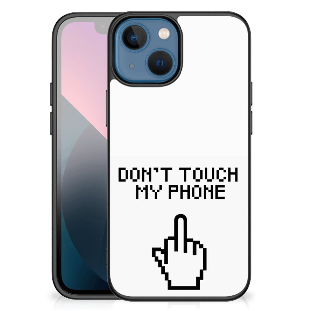 Apple iPhone 13 mini Telefoon Hoesje Finger Don't Touch My Phone