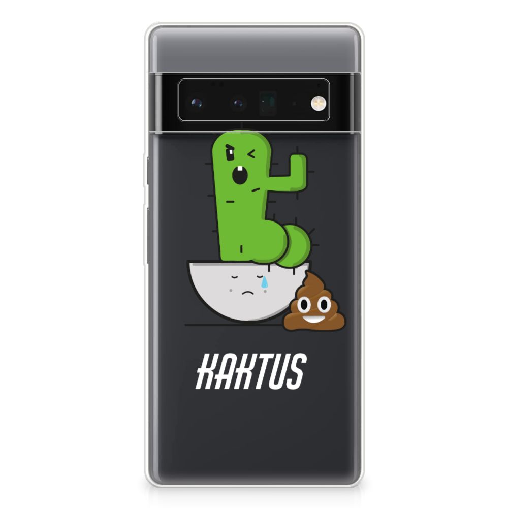 Google Pixel 6 Pro Telefoonhoesje met Naam Cactus Poo