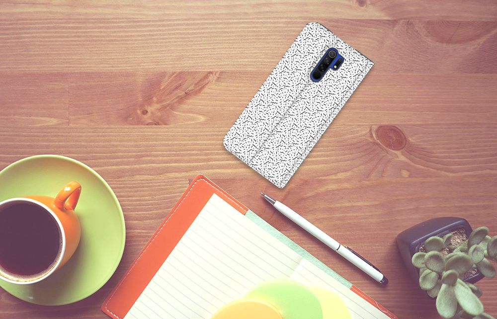 Xiaomi Redmi 9 Hoesje met Magneet Stripes Dots - B2C Telecom