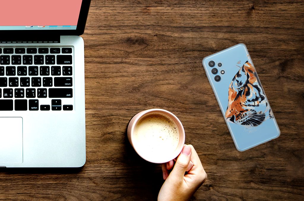 Hoesje maken Samsung Galaxy A32 5G Watercolor Tiger B2C Telecom