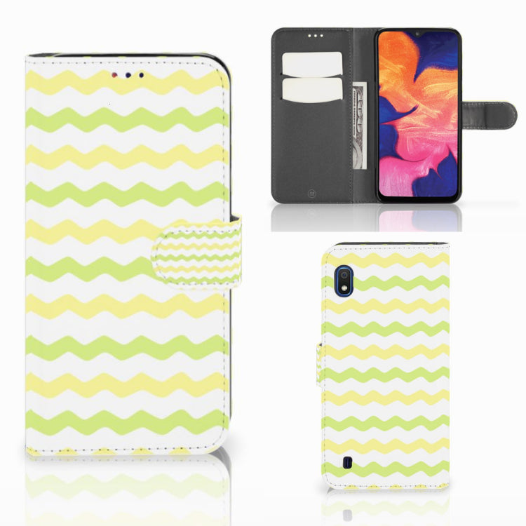 Samsung Galaxy A10 Telefoon Hoesje Waves Yellow