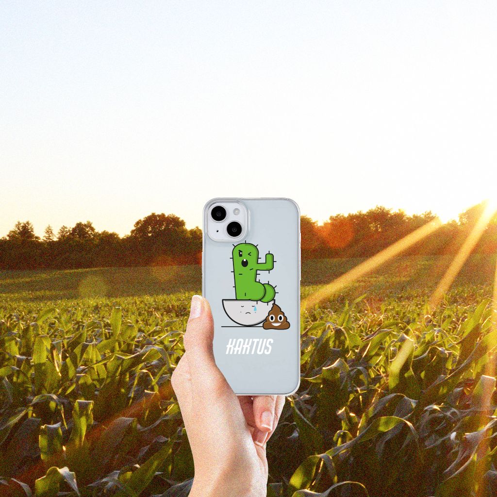 iPhone 15 Telefoonhoesje met Naam Cactus Poo B2C Telecom