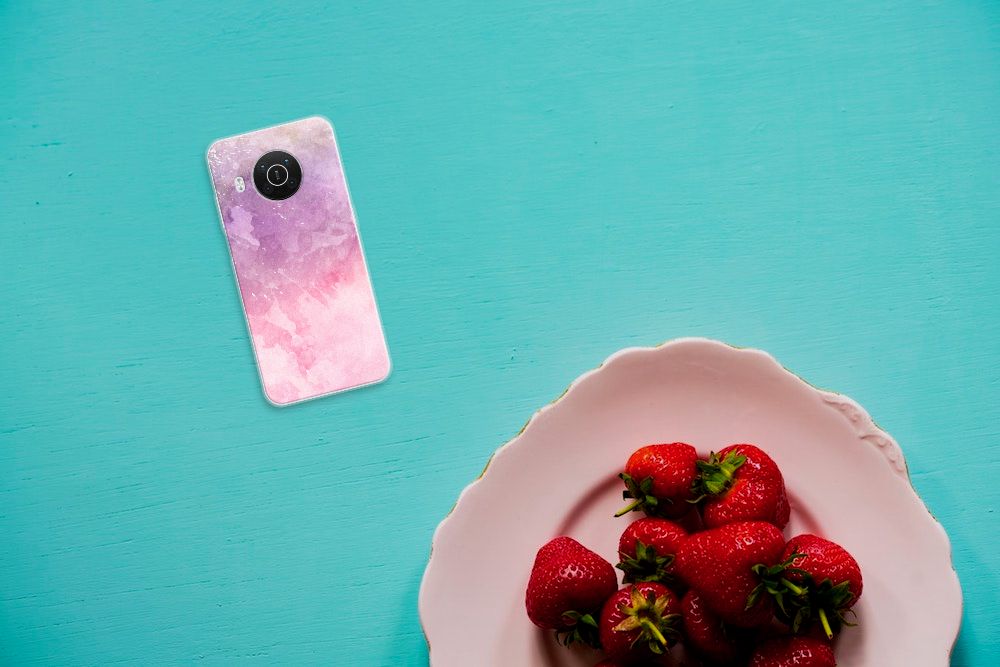 Hoesje maken Nokia X10 | X20 Pink Purple Paint B2C Telecom
