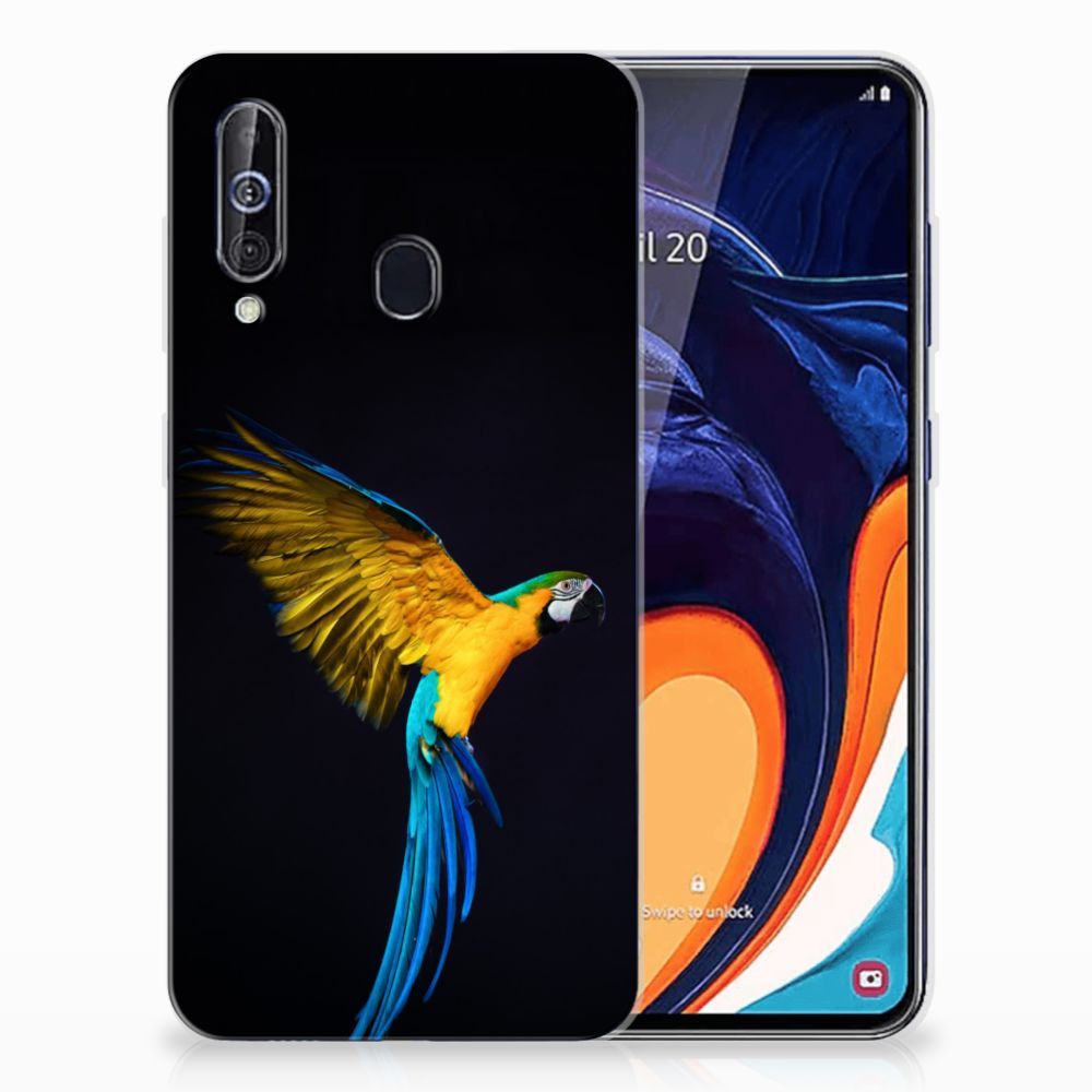 Samsung Galaxy A60 TPU Hoesje Papegaai