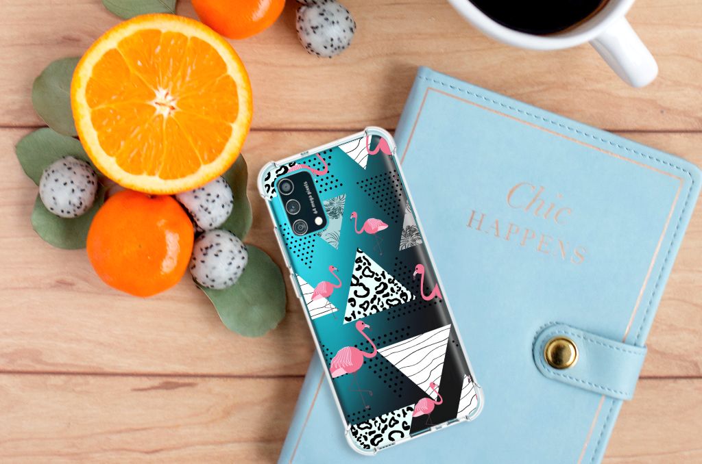 Samsung Galaxy M02s | A02s Case Anti-shock Flamingo Triangle