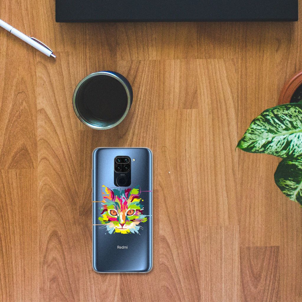 Xiaomi Redmi Note9 Telefoonhoesje met Naam Cat Color B2C Telecom