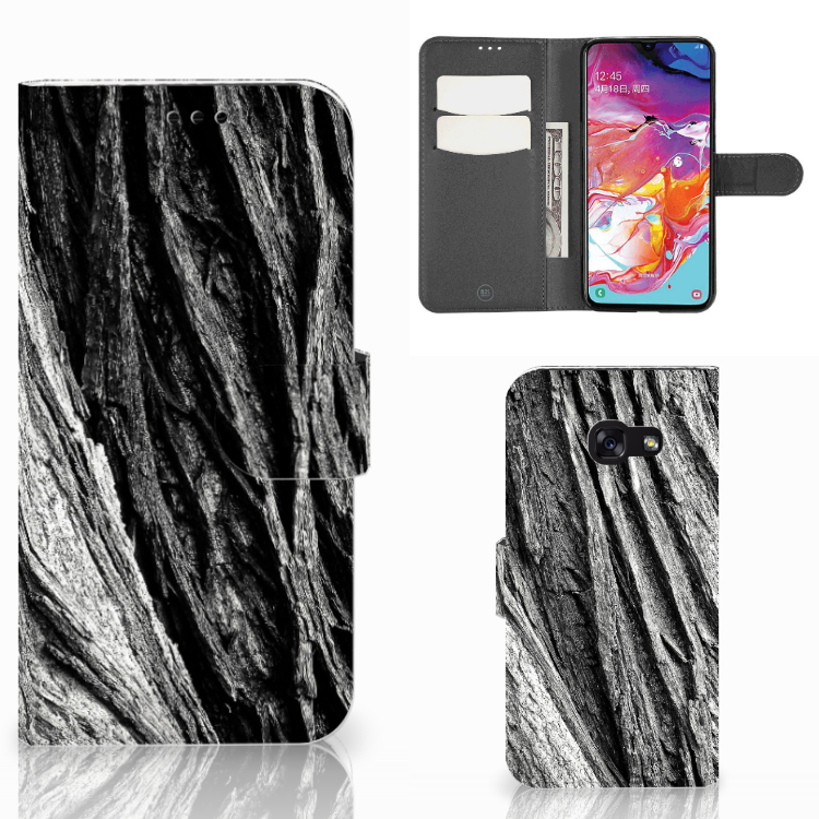 Book Style Case Samsung Galaxy A70 Boomschors Grijs